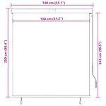 vidaXL Store roulant d'extérieur 140 x 250 cm Crème