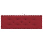 vidaXL Coussins de plancher de palette 5 Pièces Rouge bordeaux Coton