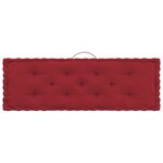 vidaXL Coussins de plancher de palette 5 Pièces Rouge bordeaux Coton