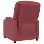 vidaXL Fauteuil inclinable Rouge bordeaux Similicuir