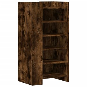 vidaXL Armoire à chaussures chêne fumé 52x37 5x100cm bois d'ingénierie