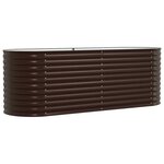 vidaXL Lit surélevé Marron 240 x 80 x 81 cm Acier