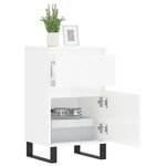 vidaXL Buffets 2 Pièces blanc brillant 40x35x70 cm bois d'ingénierie