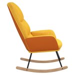 vidaXL Chaise à bascule Jaune moutarde Tissu