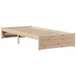 vidaXL Cadre de lit avec tête de lit 90x190 cm bois de pin massif