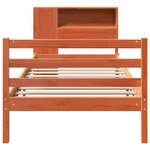 vidaXL Lit bibliothèque sans matelas cire marron 100x200cm bois massif