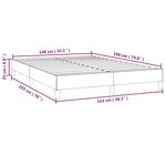 vidaXL Cadre de lit sans matelas bleu foncé 140x190 cm velours