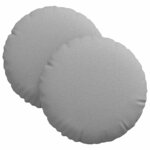 vidaXL Coussins de siège 2 pc Tissu Gris nuage Ø30 x 13 cm