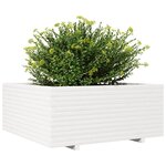 vidaXL Jardinière blanc 110x110x49 5 cm bois de pin massif
