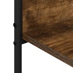 vidaXL Porte-vêtements avec étagères Chêne fumé 120x44x160 cm Bois d'ingénierie