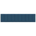 vidaXL Coussin de tête de lit bleu 200 cm tissu