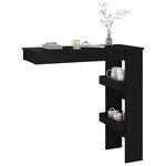 vidaXL Table de bar murale Noir 102x45x103 5 cm Bois d'ingénierie