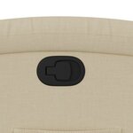 vidaXL Fauteuil inclinable Crème Tissu
