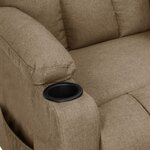 vidaXL Fauteuil inclinable Taupe Tissu