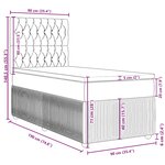 vidaXL Sommier à lattes de lit avec matelas Bleu foncé 90x190 cm