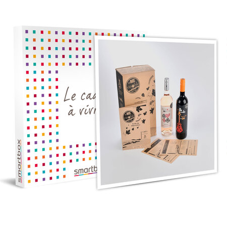 Smartbox - coffret cadeau - box gourmande de vinoble : 2 bouteilles de vin et guide dégustation