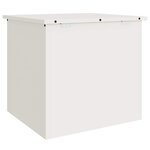 vidaXL Boîte de Rangement Extérieure Blanc 55 x 50.5 x 50 cm