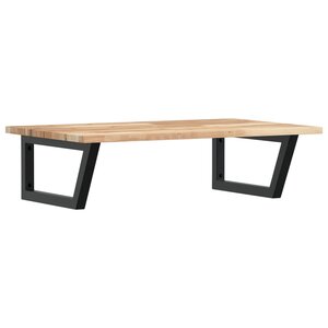 vidaXL Étagère de vasque murale acier et bois massif d'acacia
