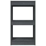 vidaXL Bibliothèque Gris 40x30x71 5 cm Bois de pin massif