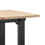 vidaXL Table basse cadre en O 100x50x45 cm bois de pin massif et fonte