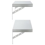 vidaXL Étagères murales 2 Pièces 75x23 5 cm argenté acier inoxydable