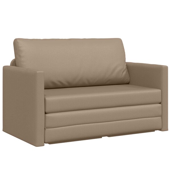 vidaXL Canapé-Lit 110cm Cappuccino Simili cuir