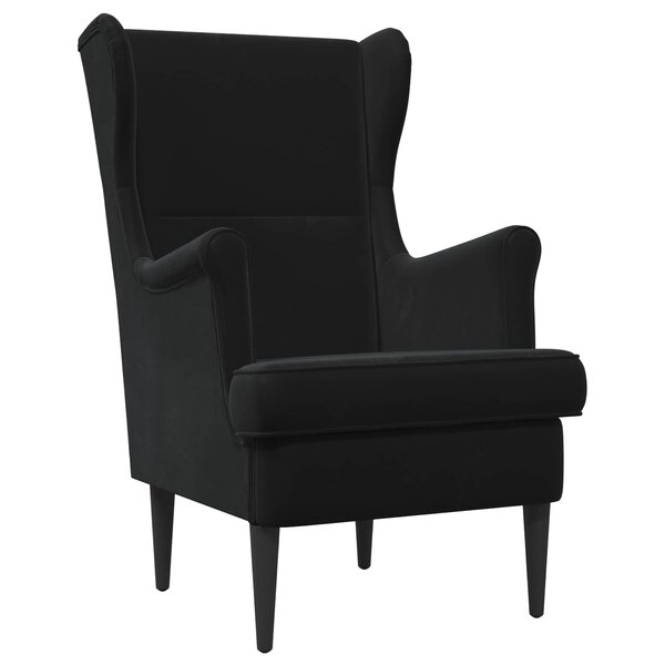 vidaXL Fauteuil Noir Velours
