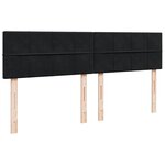 vidaXL Sommier à lattes de lit et matelas Noir 200x200 cm Velours