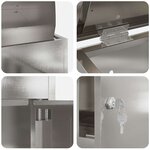 vidaXL Boîte de dépôt de colis Noir 44 x 35 x 59 cm Acier inoxydable