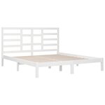 vidaXL Cadre de lit sans matelas blanc bois massif 200x200 cm