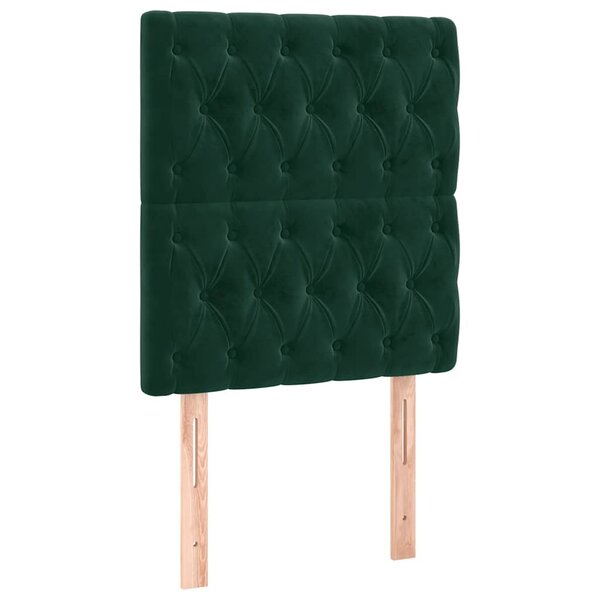 vidaXL Tête de lit Vert foncé 80x7x118/128 cm Velours