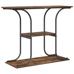 vidaXL Table console Chêne fumé 101 x 35 x 80.5 cm Bois d'ingénierie