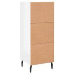 vidaXL Buffet Blanc brillant 34 5x34x90 cm Bois d'ingénierie