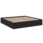 vidaXL Cadre de lit sans matelas noir 200x200 cm