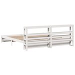 vidaXL Cadre de lit avec tête de lit sans matelas blanc 200x200 cm