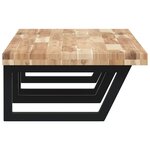 vidaXL Étagère de vasque murale acier et bois massif d'acacia