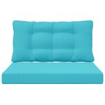 vidaXL Coussin de canapé d'extérieur 2 Pièces Turquoise Polyester