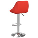 vidaXL Tabourets de bar lot de 2 rouge similicuir