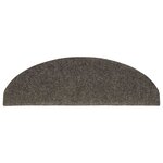 vidaXL Tapis d'escalier autocollants 30 pièces 65 x 21 x 4 cm Anthracite Demi-rond Grand