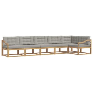 vidaXL Ensemble de canapés d'extérieur 4 Pièces Blanc et gris clair