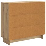 vidaXL Buffet Chêne artisanal 89 x 34 5 x 80 cm Bois d'ingénierie