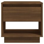 vidaXL Table de chevet Chêne marron 45x34x44 cm Aggloméré