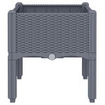 vidaXL Jardinière avec pieds gris 40x40x42 cm PP