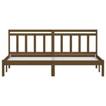 vidaXL Cadre de lit sans matelas marron miel bois massif 200x200 cm
