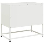 vidaXL Meuble TV blanc 68x39x60 5 cm acier