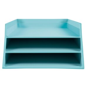 Corbeille À Courrier Combo 3 Niveaux Carton Aquarel - Couleurs Assorties - X 4 - Exacompta