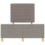 vidaXL Cadre de lit avec tête de lit Taupe 120 x 190 cm tissu