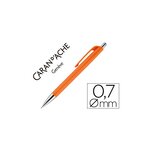 Porte-mine 884 infinite Mine 0.7mm Bouton Poussoir Chrome Brillant Orange CARAN D'ACHE
