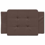 vidaXL Coussin de tête de lit marron 80 cm similicuir
