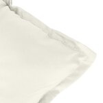 vidaXL Coussins de chaise à dossier bas lot de 4 crème mélangé tissu